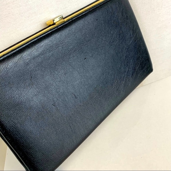 Ande 60s Vintage Black / Gold Twist Handle Handbag - Picture 9 of 10